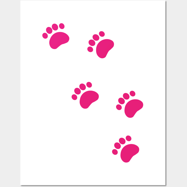 Animal Tracks Paw Prints Wall Art by Daily Design
